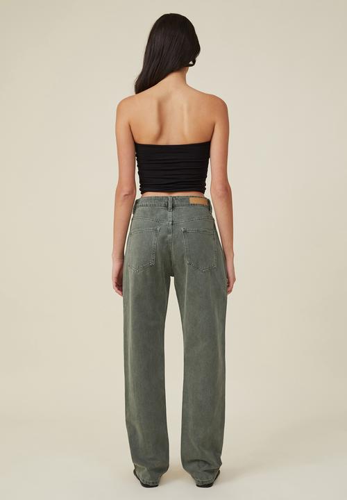 Cotton On - Long straight jean - smokey green