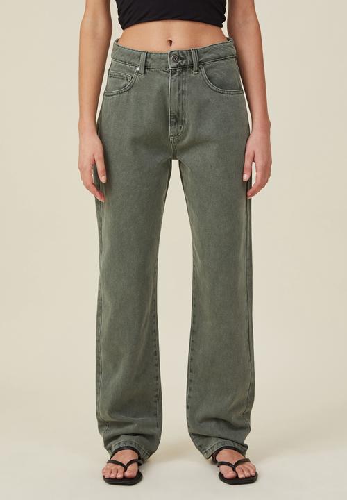 Cotton On - Long straight jean - smokey green