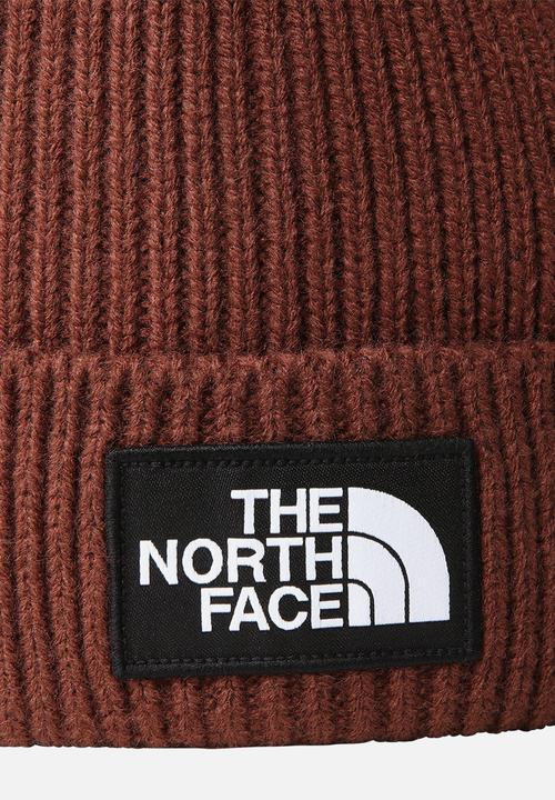 The North Face - Tnf logo box cuffed beanie - brown