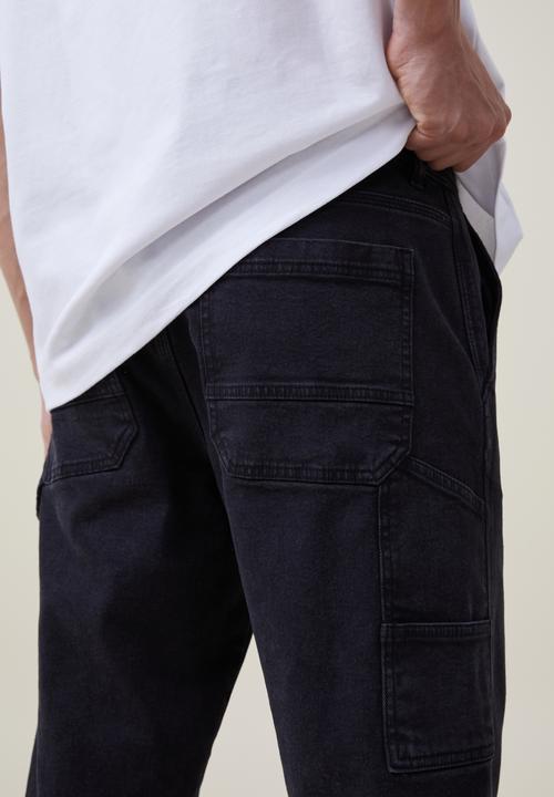 Cotton On - Relaxed tapered jean - worker black