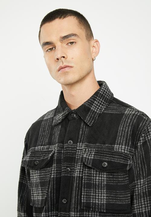 Brave Soul - Leakey shirt - jet black/grey