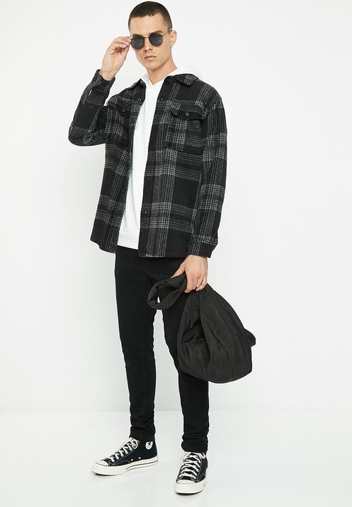 Brave Soul - Leakey shirt - jet black/grey