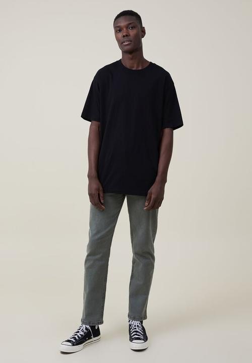Cotton On - Slim straight jean - washed forest green