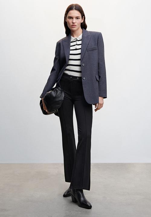 MANGO - Trousers pilma - black