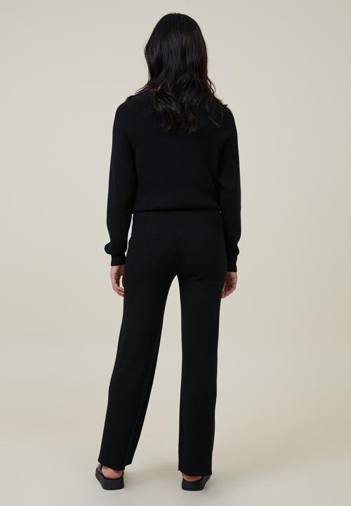 Cotton On - Maternity friendly urban wide leg pant - black