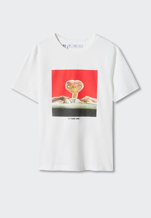MANGO - T-shirt etrojo - white