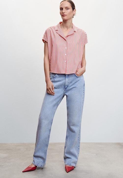 MANGO - Blouse rayamil-h - red