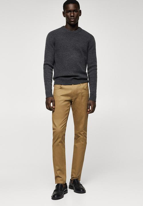 MANGO -  Trousers pisa - brown