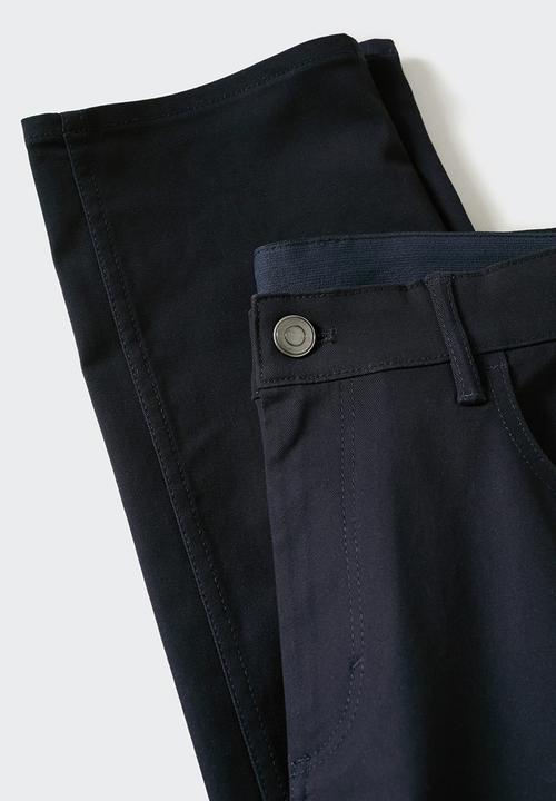 MANGO - Trousers pisa - navy