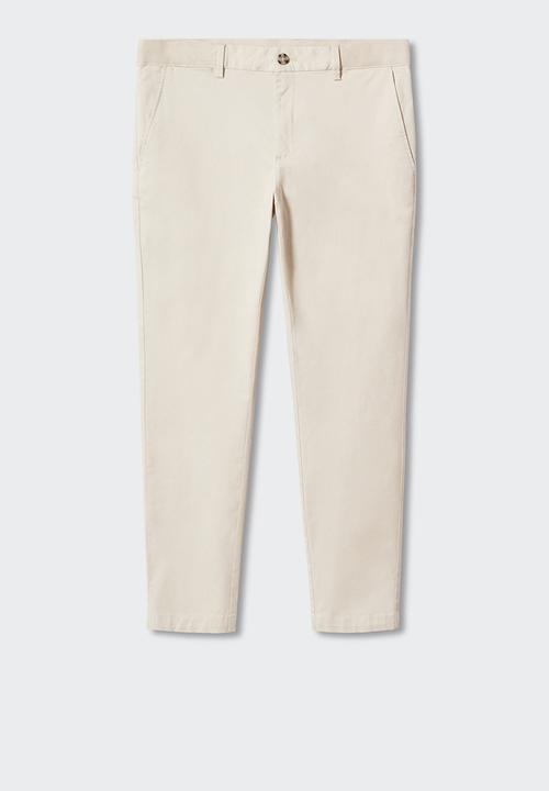 MANGO - Trousers prato - light pastel grey