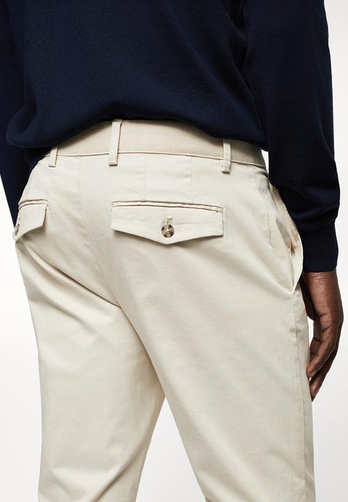 MANGO - Trousers prato - light pastel grey