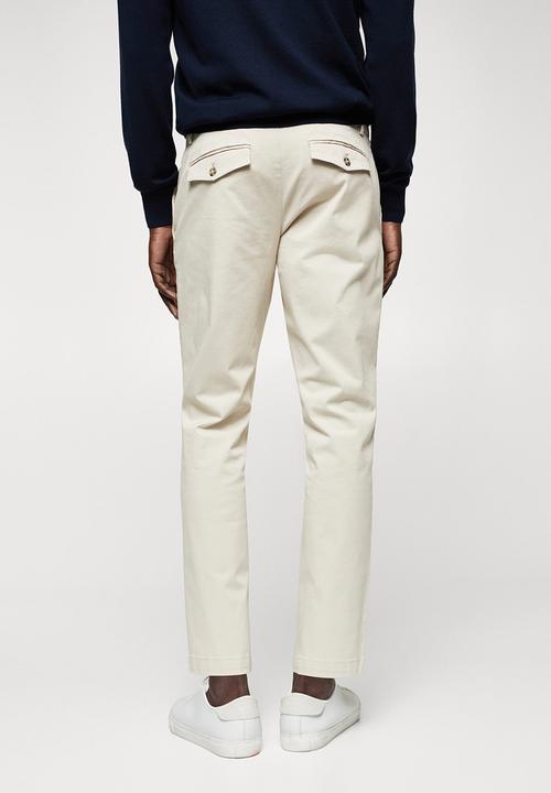 MANGO - Trousers prato - light pastel grey