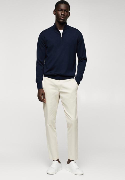 MANGO - Trousers prato - light pastel grey