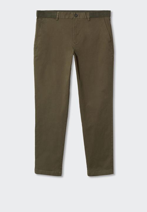 MANGO - Trousers prato - green