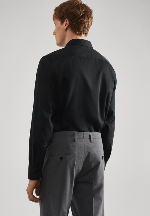 MANGO - Shirt boston - black