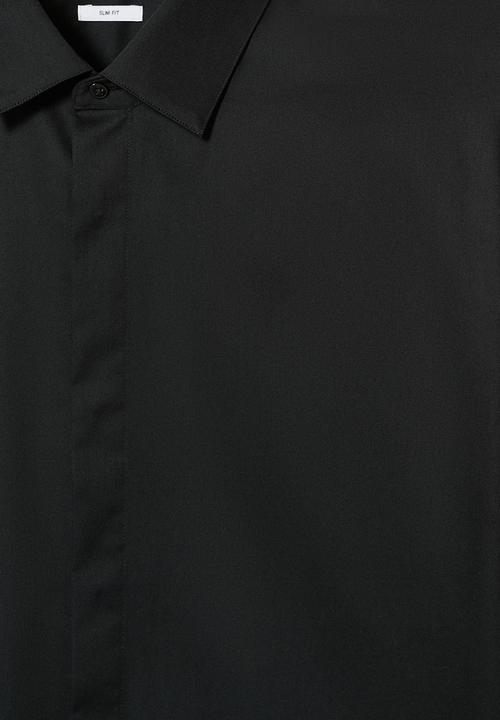 MANGO - Shirt boston - black