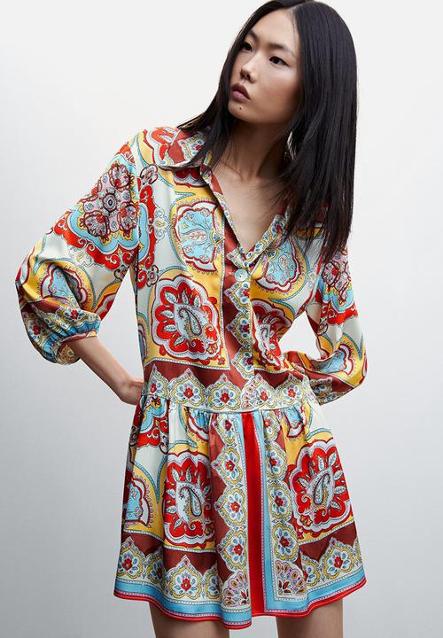 MANGO - Dress rodas-h - red