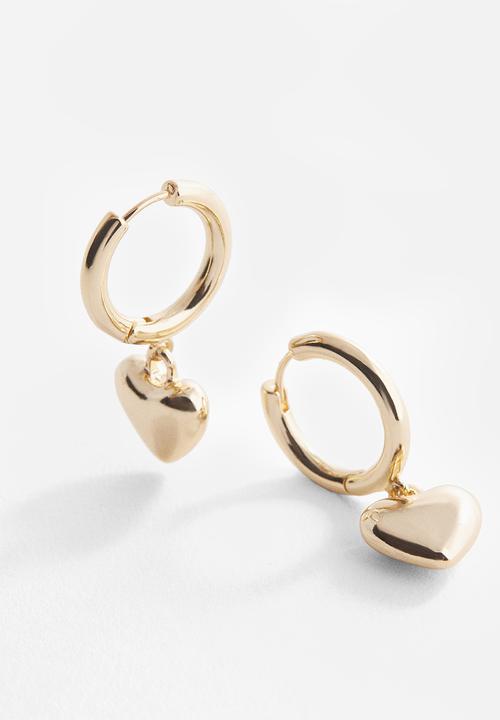 MANGO - Heart-shape earrings - gold