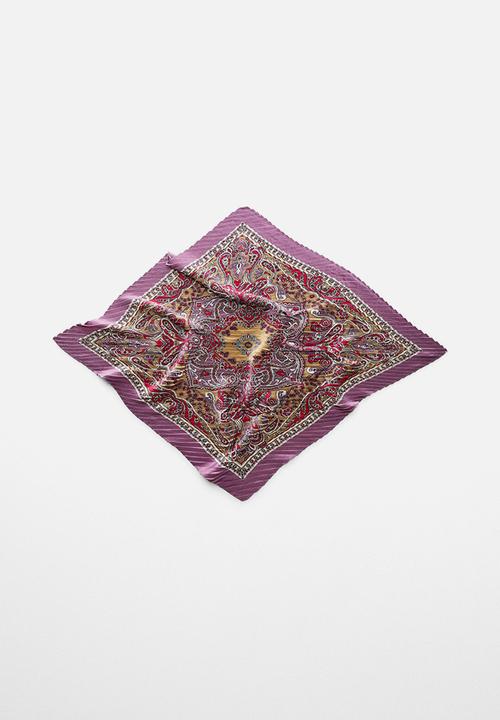 MANGO - Neck scarf pleatsp - light/patel purple 