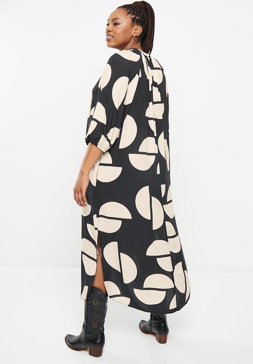 Me&B - Plus Easy tunic dress - black & neutral