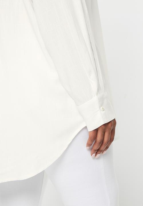 Me&B - Plus Embellished collar shirt - white