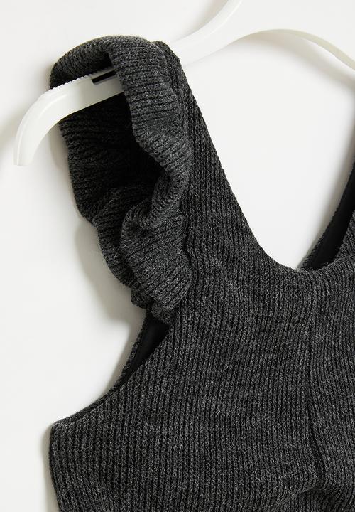 Superbalist - Jumpsuit with frill detail - silver melange