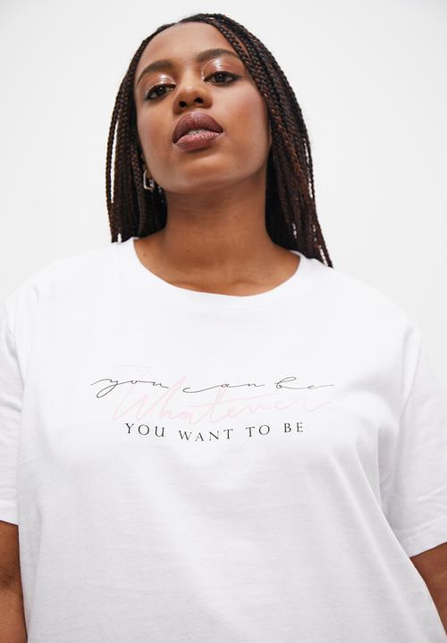 Superbalist - Short sleeve slogan graphic tee - white