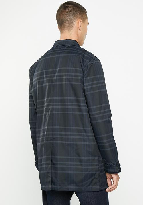 Brave Soul - Addingtonchb jacket - navy & blue check