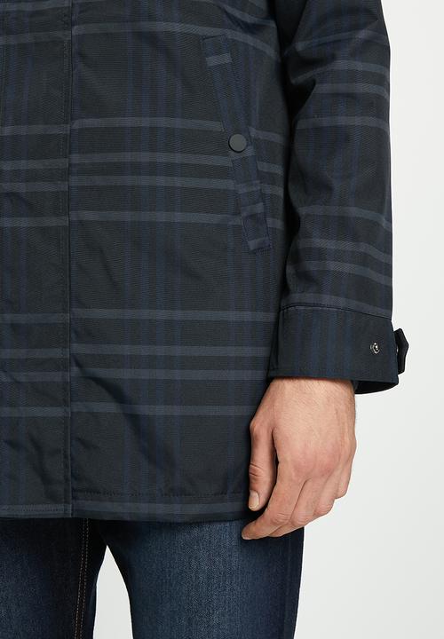 Brave Soul - Addingtonchb jacket - navy & blue check