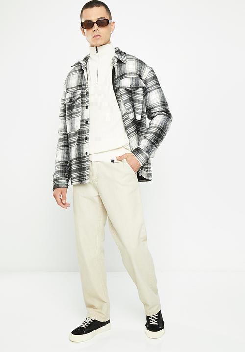Brave Soul - Busan shirt - ecru check