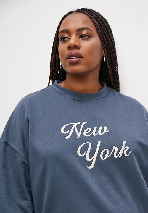 Superbalist - Embroidered sweat dress - navy