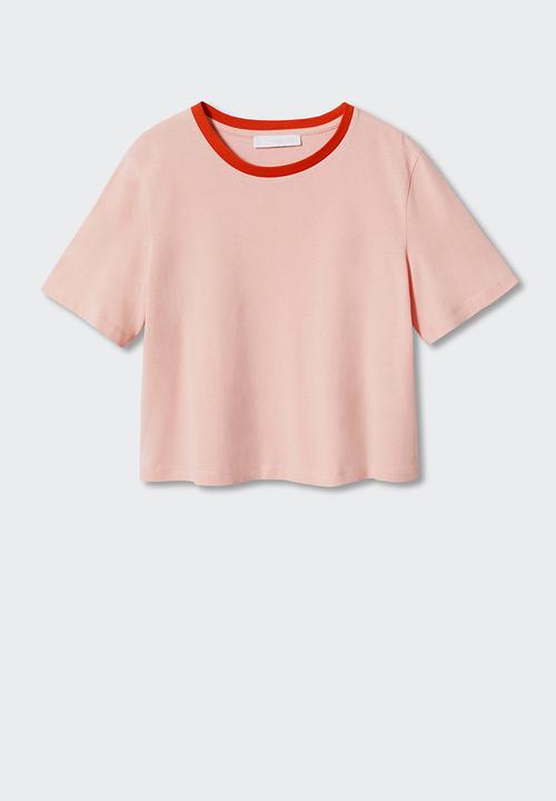 MANGO - T-shirt ciao-h - light pastel pink