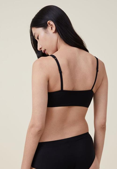 Cotton On - The smoothing wave padded bralette - black