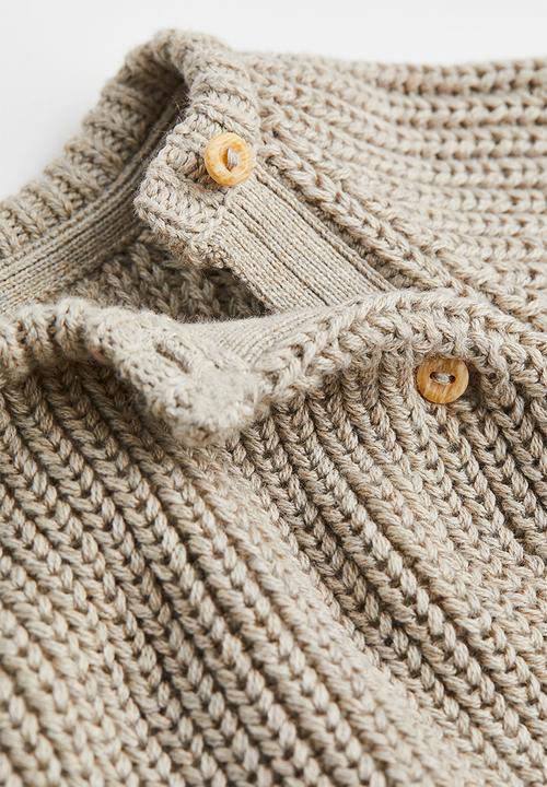 H&M - 2-Piece cotton set - light beige marl