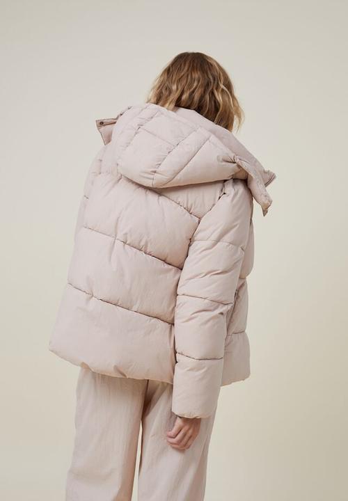 Cotton On - The recycled mother puffer jacket 3.0 - sesame