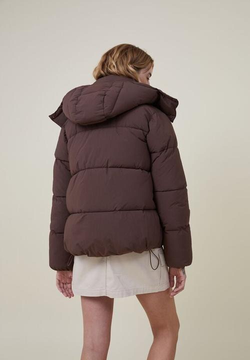 Cotton On - The recycled mother puffer jacket 3.0 - cedar brown