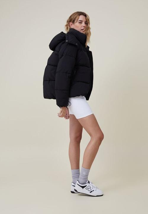 Cotton On - The recycled mother puffer jacket 3.0 - black