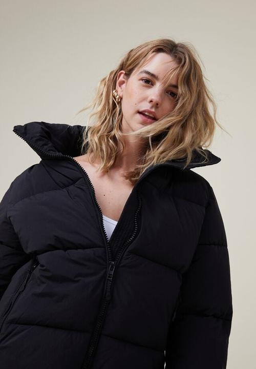 Cotton On - The recycled mother puffer jacket 3.0 - black
