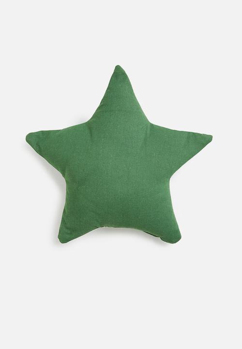 H&S - Star cushion - green