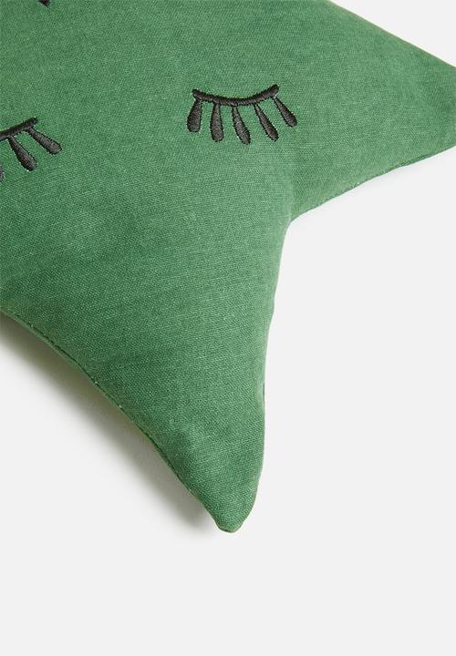 H&S - Star cushion - green