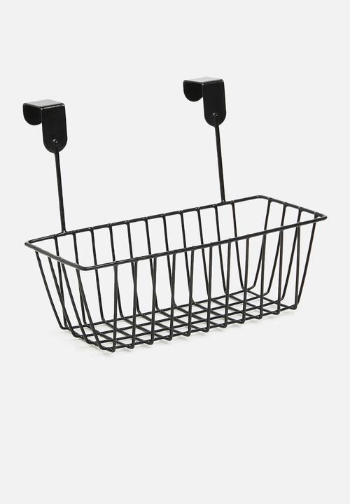 Storage Solutions - Over the door mesh storage basket - black