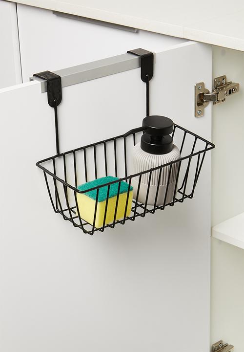 Storage Solutions - Over the door mesh storage basket - black
