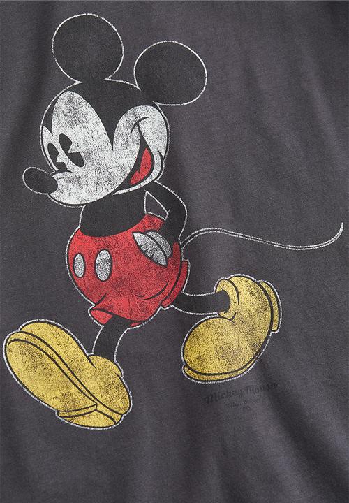 H&M - T-shirt with a motif - dark grey/mickey mouse