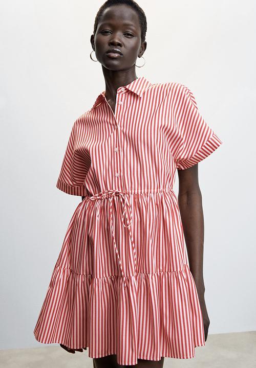 MANGO - Dress rayamil-h - red