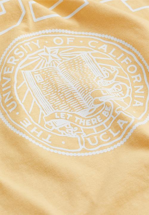 H&M - Oversized printed T-shirt - yellow/ucla