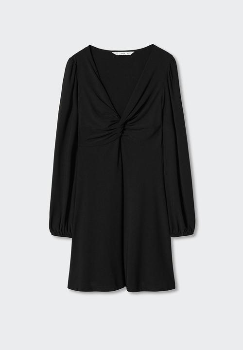 MANGO - Plus dress mossnud - black
