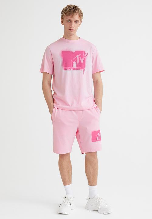 H&M - Regular fit T-shirt - light pink/mtv