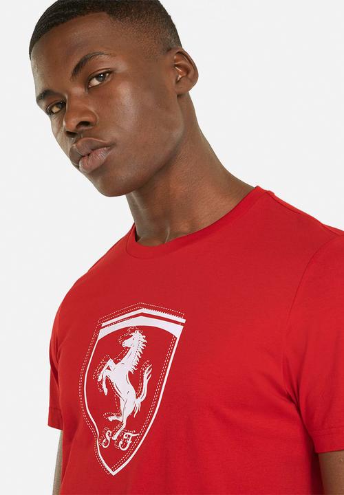 PUMA - Ferrari race tonal big shield tee - rosso corsa