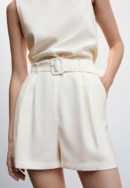MANGO - Shorts ticket-h - off white