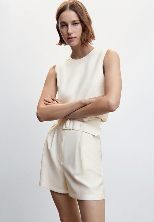 MANGO - Shorts ticket-h - off white